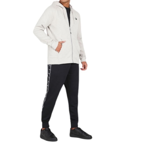 🔥 Nike Red Label Y2K Mens Modern Full Zip Sport Hoodie Sz L Bone 💰$100 - Picture 3 of 7